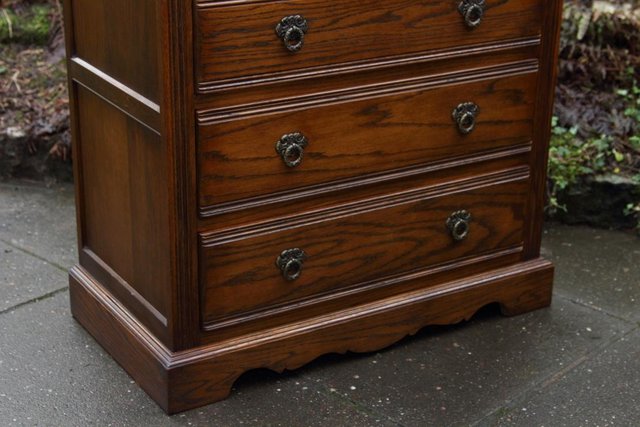 Image 38 of OLD CHARM JAYCEE LIGHT OAK TALL BOY CHEST OF DRAWERS STAND