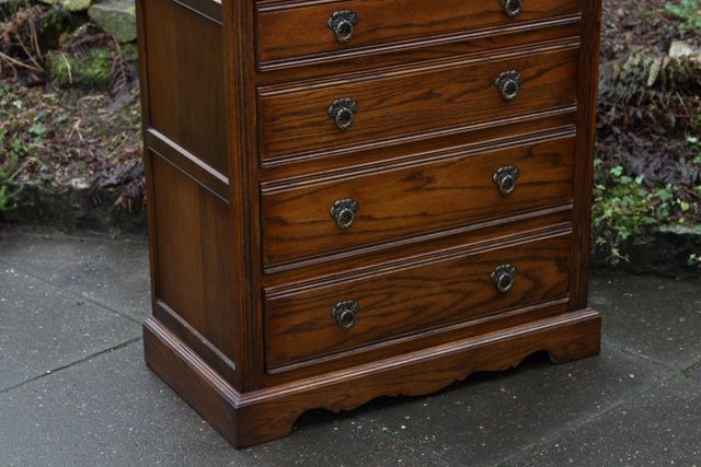 Image 50 of OLD CHARM JAYCEE LIGHT OAK TALL BOY CHEST OF DRAWERS STAND