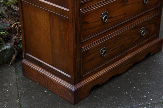 Image 55 of OLD CHARM JAYCEE LIGHT OAK TALL BOY CHEST OF DRAWERS STAND