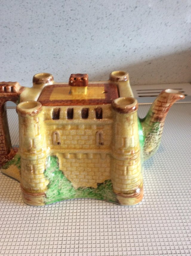 Image 2 of Antique Old English Castle tea pot