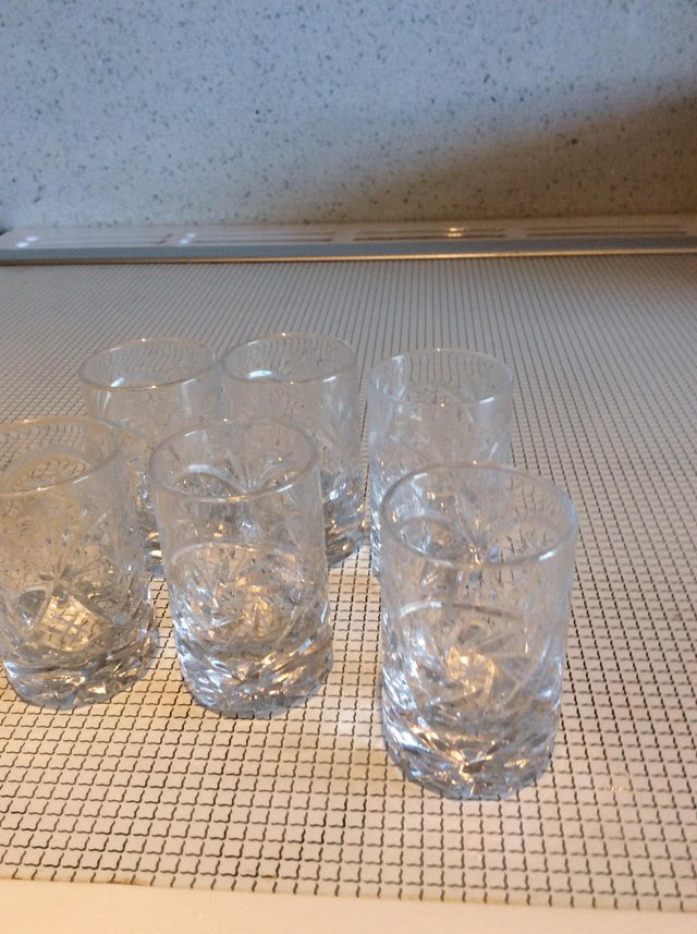 Image 2 of Six crystal shot glasses