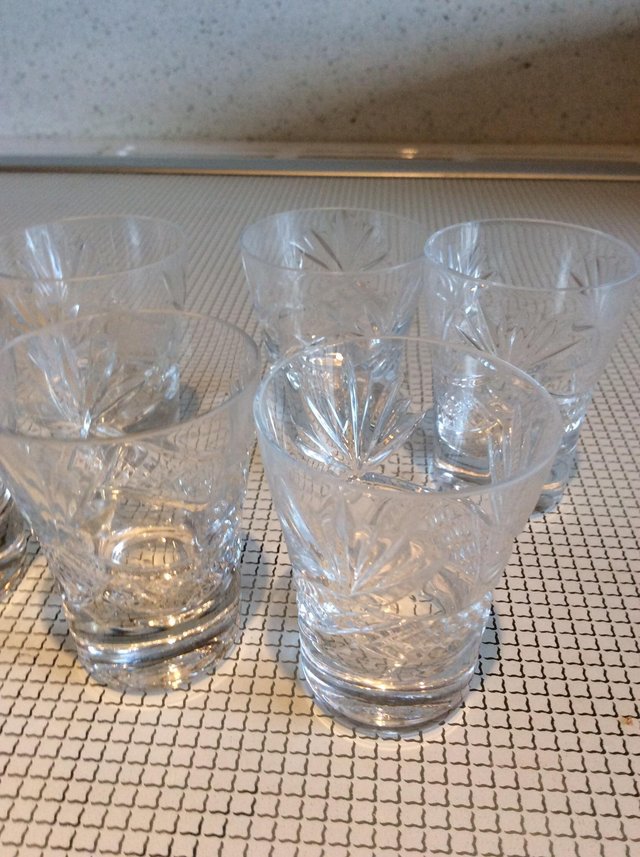 Preview of the first image of Vintage crystal shot glasses.