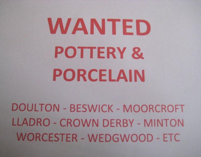 Preview of the first image of WANTED --- ROYAL DOULTON - MOORCROFT - LLADRO - RCD - ETC.