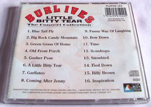 Image 2 of BURL IVES LITTLE BITTYTEAR ( THE CONCERT COLLECTION) CD