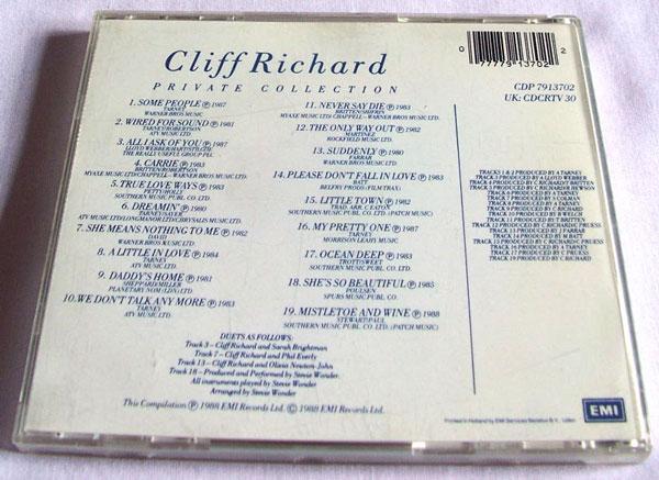 Image 2 of CLIFF RICHARD PRIVATE COLLECTION CD