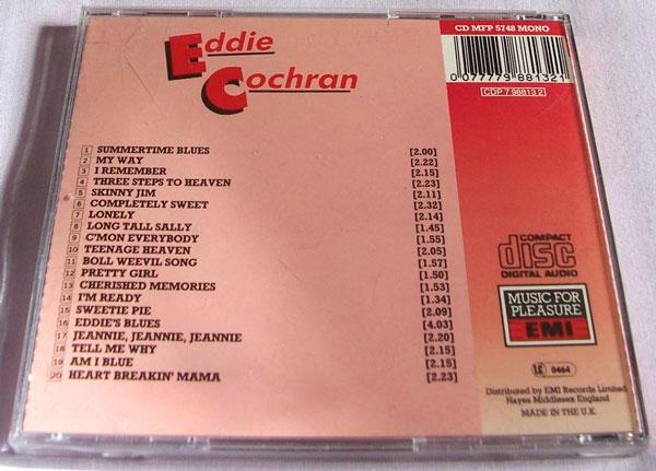 Image 2 of EDDY COCHRAN 20 GREAT TRACKS CD