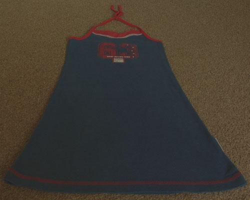 Preview of the first image of GIRLS NAVY/RED DRESS BY MARY, KATE & ASHLEY - AGE 7/8 YRS.