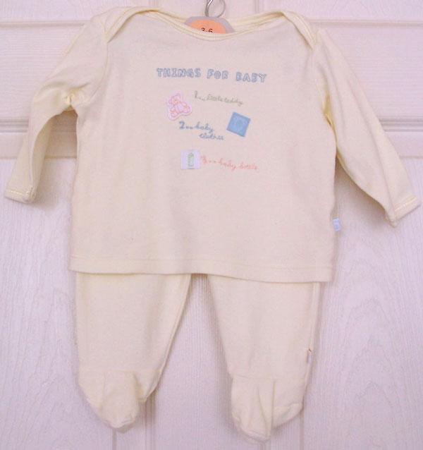 Preview of the first image of GORGEOUS BABIES 2 PIECE SET BY MOTHERCARE - AGE 3/6 MONTHS.