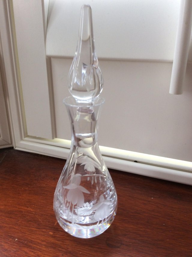 Preview of the first image of Stuart crystal perfume bottle.