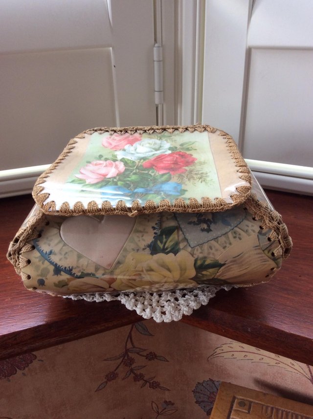 Image 3 of Vintage trinket box made from cards