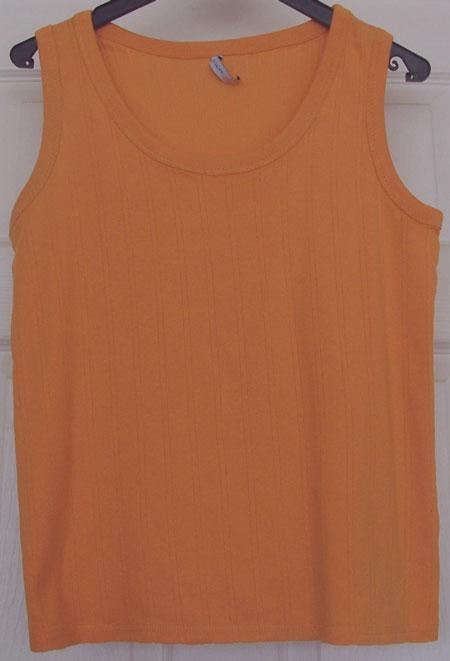 Preview of the first image of LADIES ORANGE VEST TOP BY NEXT - SZ 16.