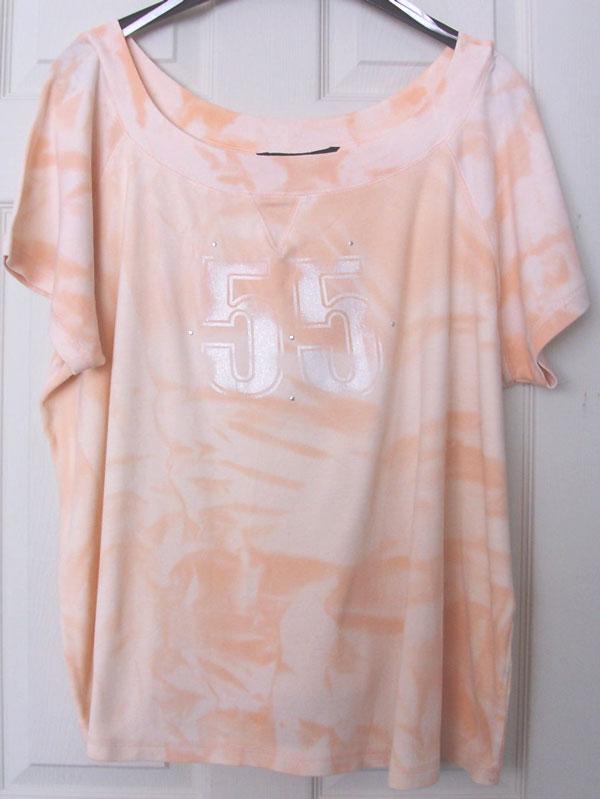 Preview of the first image of BEAUTIFUL LADIES PEACH T SHIRT BY EAST COAST -  56" BUST.