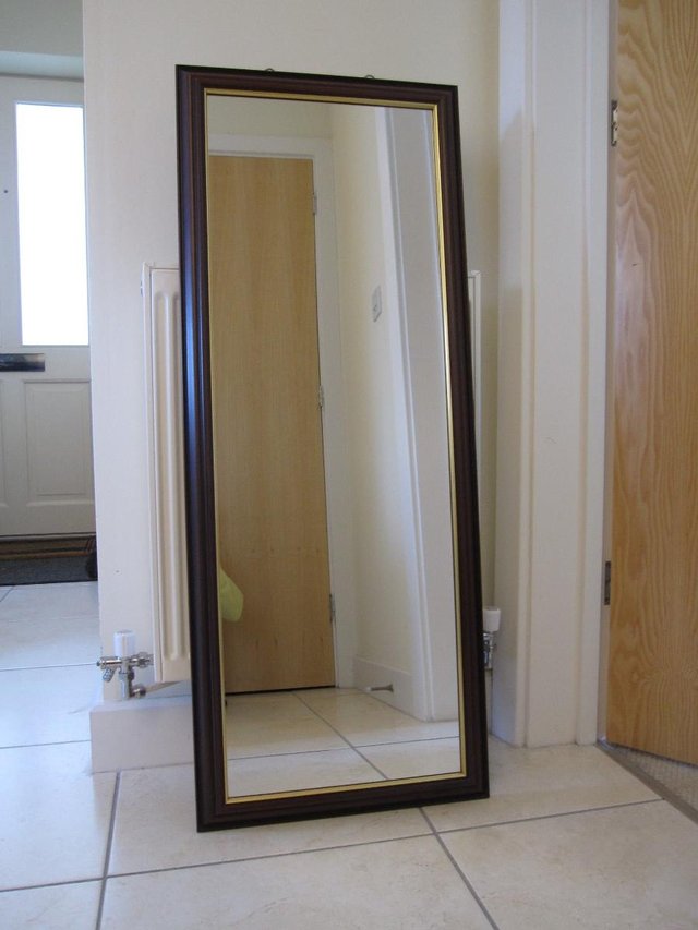 Preview of the first image of Long Wooden Framed Mirror.