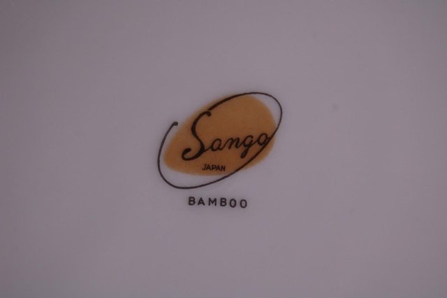 Image 7 of Sango Bamboo Pattern Bone China Tea/Coffee Set of 25 Pieces.