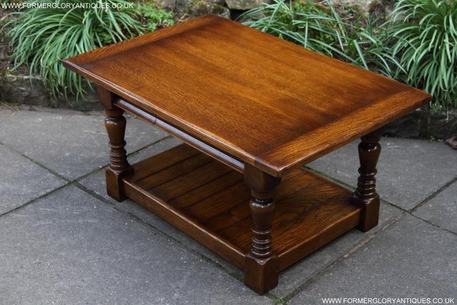 Image 4 of A TAYLOR & Co SOLID OAK COFFEE LAMP PHONE TABLE STAND