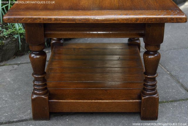 Image 8 of A TAYLOR & Co SOLID OAK COFFEE LAMP PHONE TABLE STAND