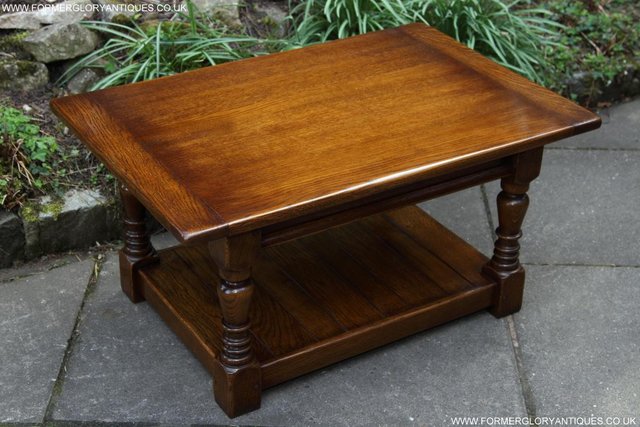 Image 14 of A TAYLOR & Co SOLID OAK COFFEE LAMP PHONE TABLE STAND