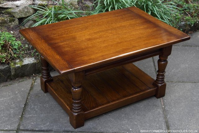 Image 23 of A TAYLOR & Co SOLID OAK COFFEE LAMP PHONE TABLE STAND