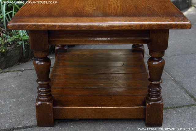 Image 29 of A TAYLOR & Co SOLID OAK COFFEE LAMP PHONE TABLE STAND