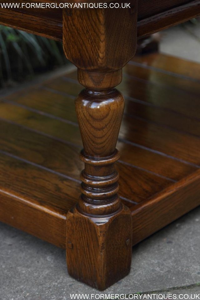 Image 30 of A TAYLOR & Co SOLID OAK COFFEE LAMP PHONE TABLE STAND