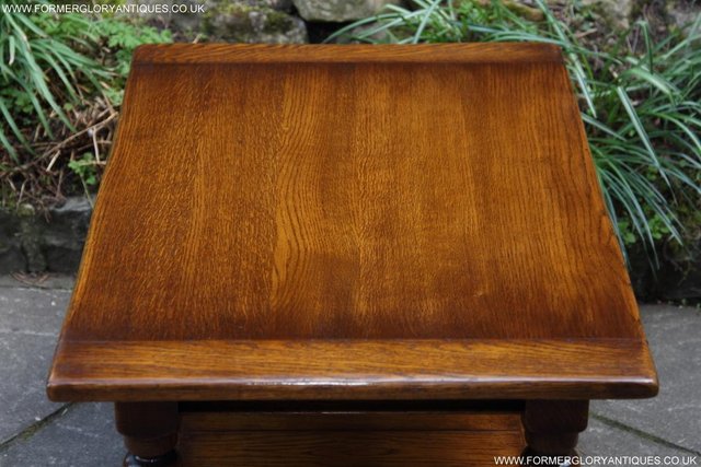 Image 36 of A TAYLOR & Co SOLID OAK COFFEE LAMP PHONE TABLE STAND
