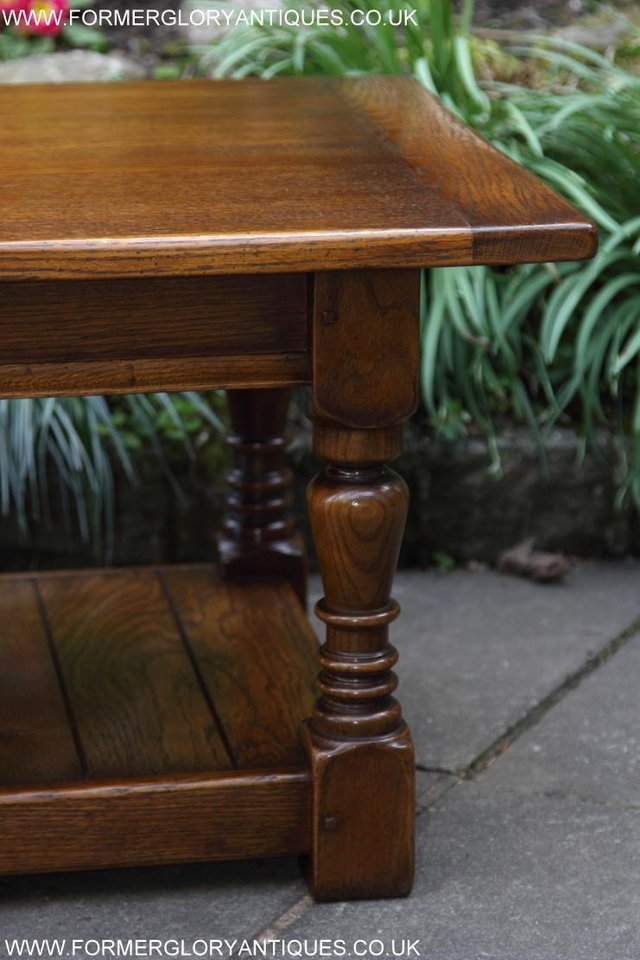 Image 38 of A TAYLOR & Co SOLID OAK COFFEE LAMP PHONE TABLE STAND