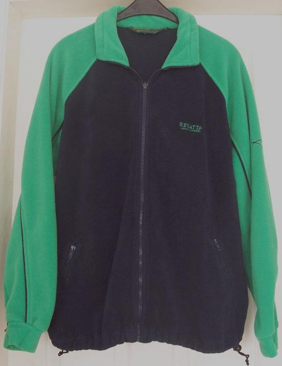 Preview of the first image of MEN'S NAVY & LIME GREEN FLEECE BY REGATTA - SZ XL.