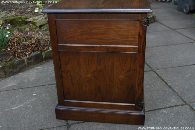 Image 29 of AN OLD CHARM LIGHT OAK WRITING TABLE COMPUTER DESK CABINET