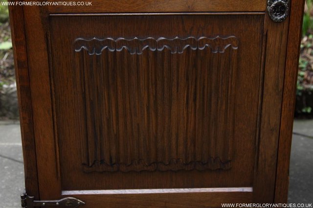 Image 43 of AN OLD CHARM LIGHT OAK WRITING TABLE COMPUTER DESK CABINET