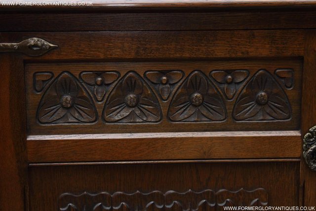 Image 66 of AN OLD CHARM LIGHT OAK WRITING TABLE COMPUTER DESK CABINET