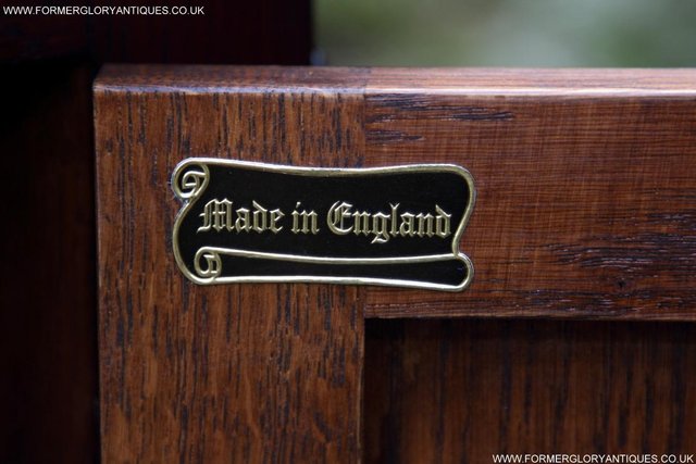 Image 12 of AN OLD CHARM TUDOR OAK CANTED CABINET PHONE TABLE SIDEBOARD