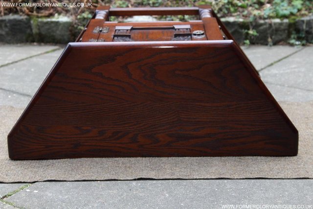Image 21 of AN OLD CHARM TUDOR OAK CANTED CABINET PHONE TABLE SIDEBOARD