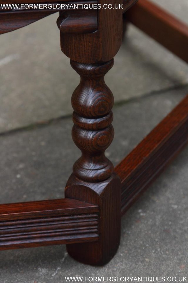 Image 34 of AN OLD CHARM TUDOR OAK CANTED CABINET PHONE TABLE SIDEBOARD