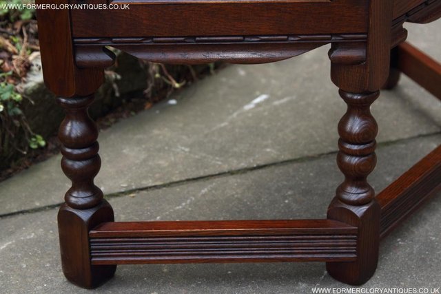 Image 35 of AN OLD CHARM TUDOR OAK CANTED CABINET PHONE TABLE SIDEBOARD