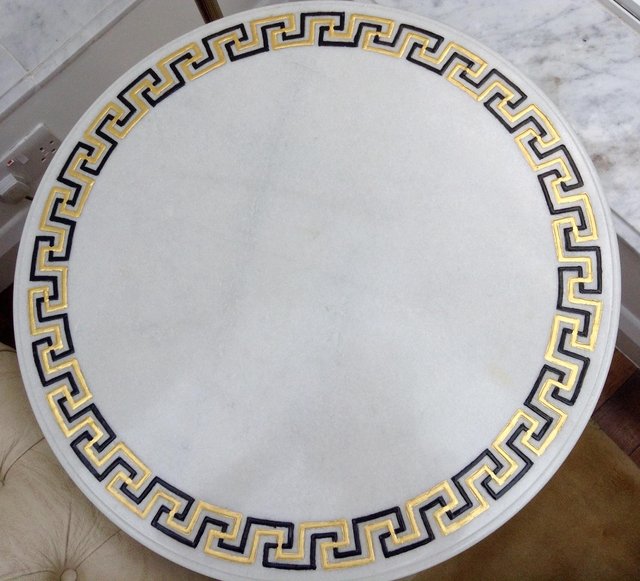 Preview of the first image of MARBLE COFFEE TABLE. WHITE colour VERSACE style.