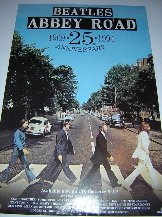 Preview of the first image of Original Beatles Prom PosterAbbey Road 25th Anniversary.