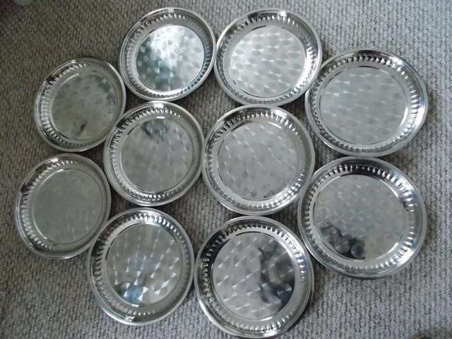 Image 2 of 10 x New Stainless SteelServing Trays 350mm x 35mm