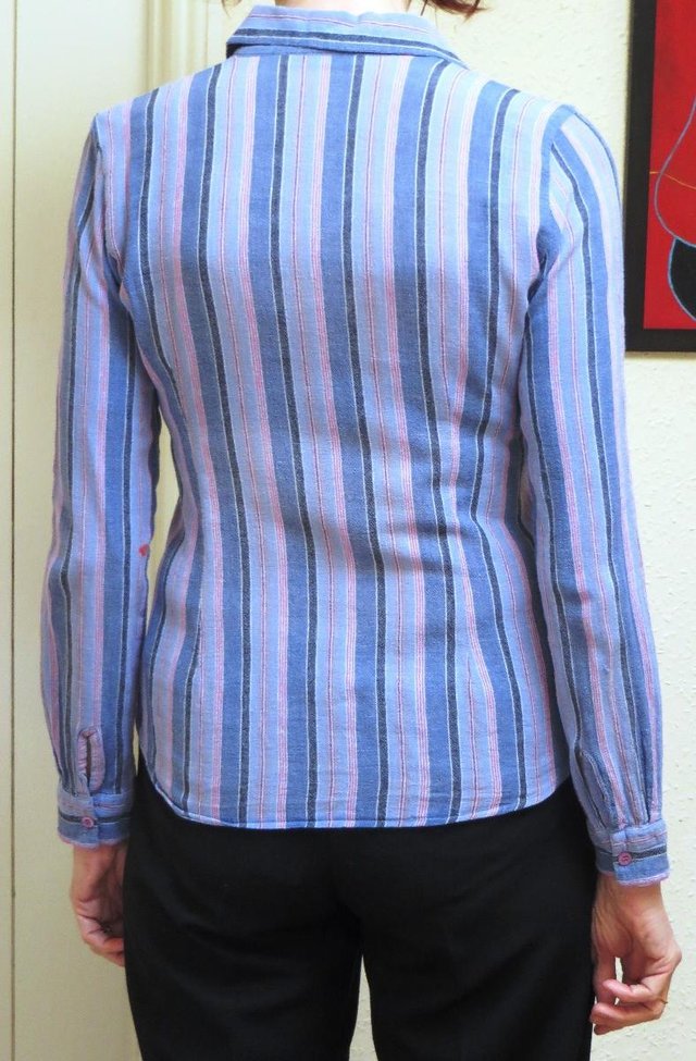 Image 3 of Long Tall Sally COTTON STRIPED SHIRT Size 14