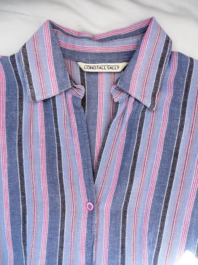 Image 6 of Long Tall Sally COTTON STRIPED SHIRT Size 14
