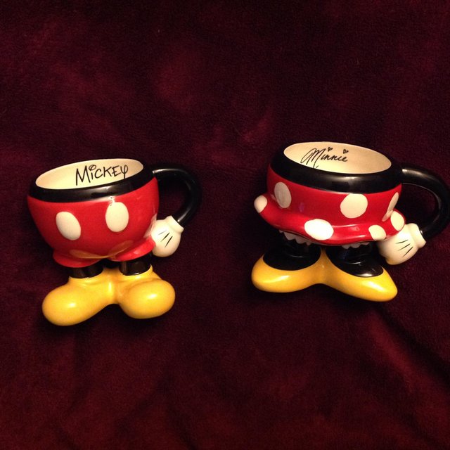 Preview of the first image of Disneyland Collectable Mickey and Minnie Mouse Mugs.