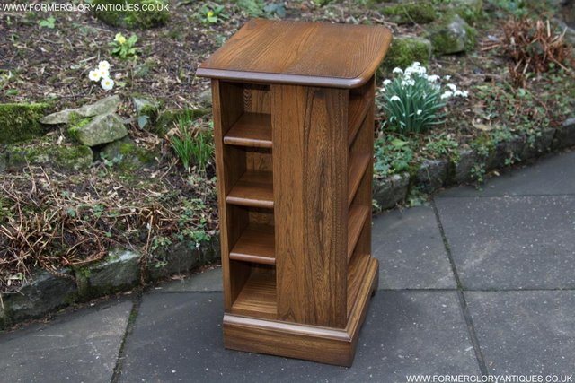 Image 2 of AN ERCOL GOLDEN DAWN CD CABINET CUPBOARD LAMP TABLE STAND