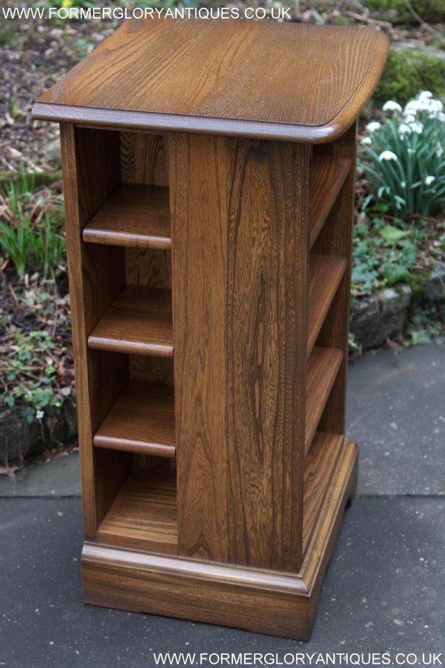 Image 45 of AN ERCOL GOLDEN DAWN CD CABINET CUPBOARD LAMP TABLE STAND