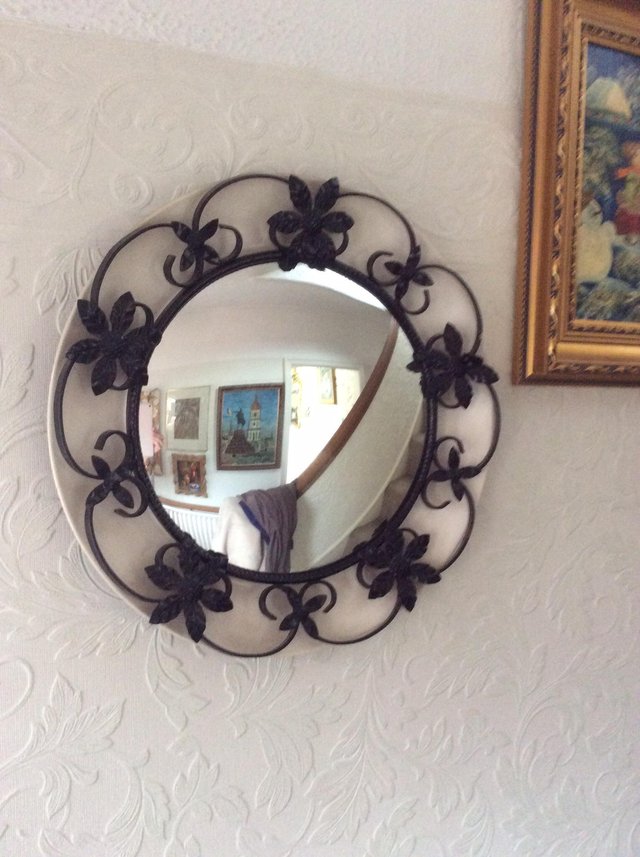 Preview of the first image of 1960s retro black and white mirror.