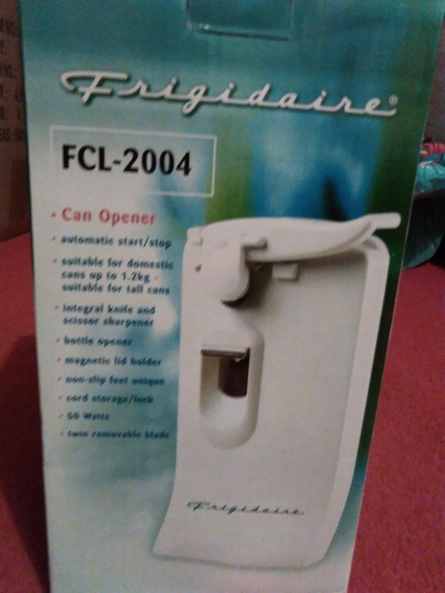 Preview of the first image of New Can Opener from Frigidaire.