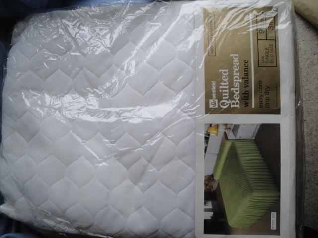 Preview of the first image of New Quilted Bedspread with Valance to Fit Single Bed..