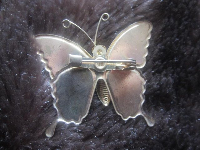 Preview of the first image of Butterfly Brooches x3 - 1980's?? Excellent condition.