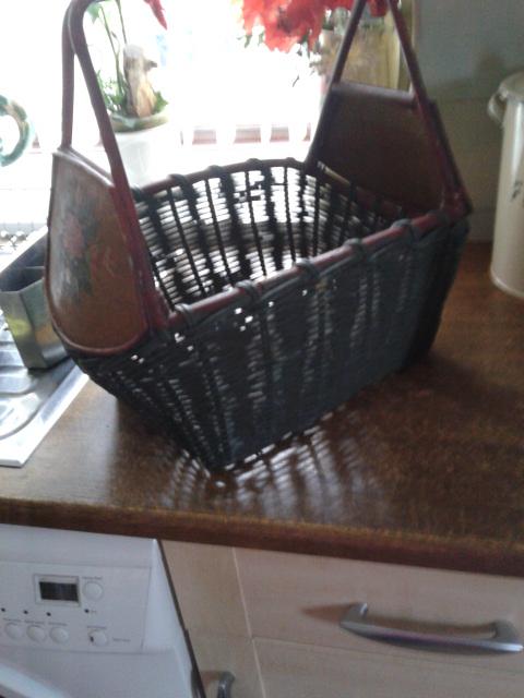Preview of the first image of vintage large decorative basket.