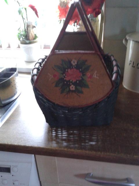 Image 2 of vintage large decorative basket