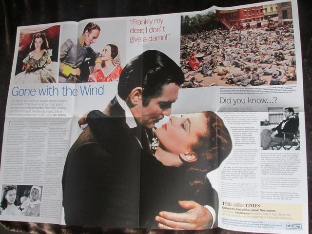Preview of the first image of GONE WITH THE WIND FILM POSTER (FOLDED) PROMOTIONAL ITEM - R.