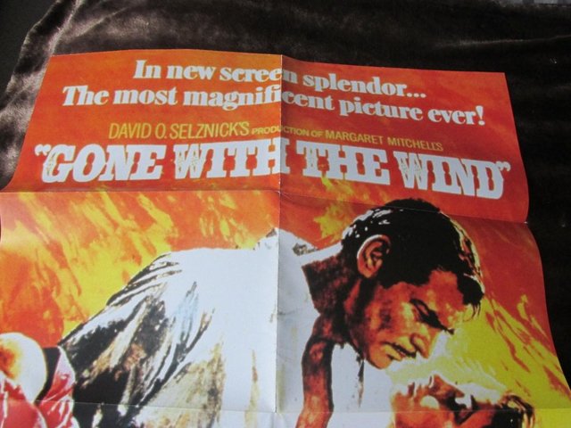 Image 3 of GONE WITH THE WIND FILM POSTER (FOLDED) PROMOTIONAL ITEM - R
